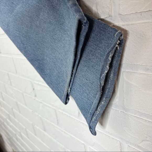 Vintage Nevada Light Wash 100% Cotton Cropped Jeans 38 - Picture 6 of 11